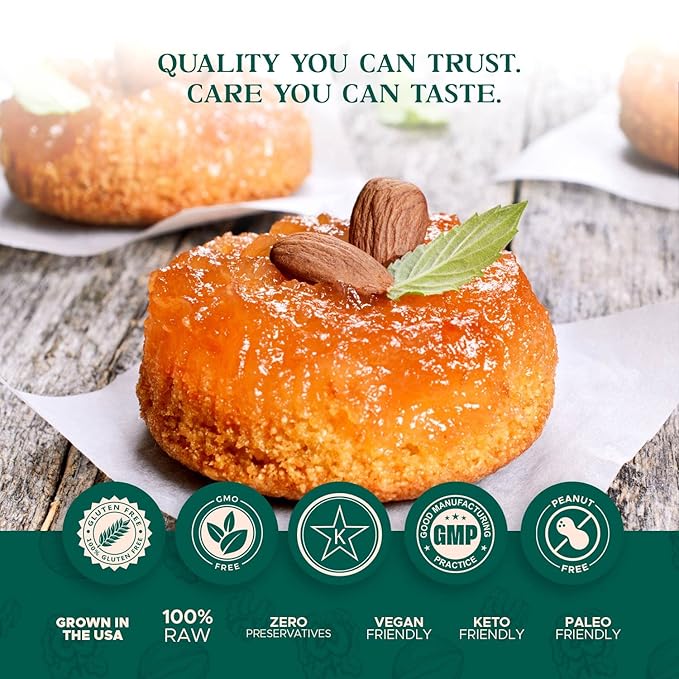 Dry Roasted Almonds Unsalted 48 oz (3 lbs) Batch Tested Gluten & Peanut Free | No Oil | Whole | No PPO | Non-GMO | No Herbicide | Healthy Protein Boost | Premium Quality | Try the difference