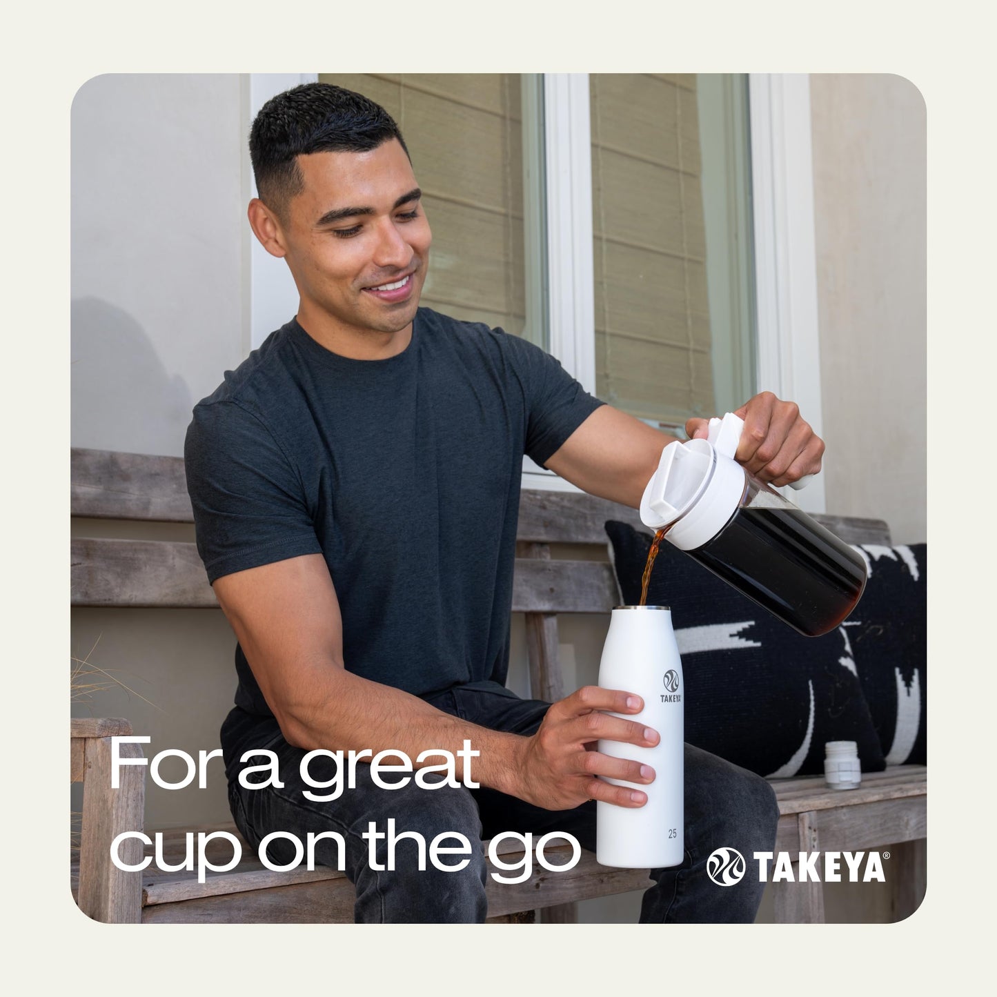 Takeya Deluxe Cold Brew Coffee Maker - BPA-Free Tritan Pitcher with Airtight Leakproof Lid