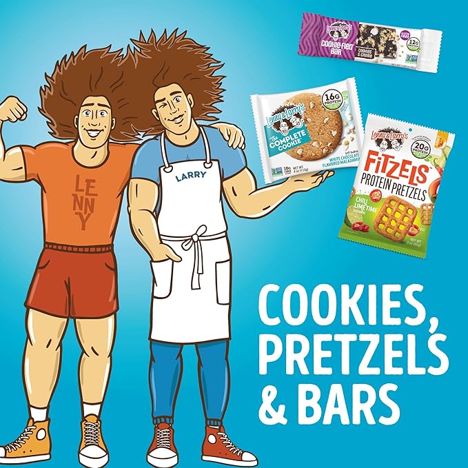 Lenny & Larry's FITZELS Protein Pretzels (Chilli Lime Time) 8 Individual Bags 3 oz Each – High Protein Snacks with 20g of Plant Based Protein – Healthy Vegan Pretzels – Delicious Salty Taste