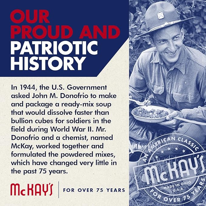 McKay's Chicken Flavored Soup Seasoning, Gluten Free, Vegetarian Instant Broth, Bullion Powdered Seasoning, Good on Meats, Veggies or in Soup! (Original Chicken, 1 Pack)