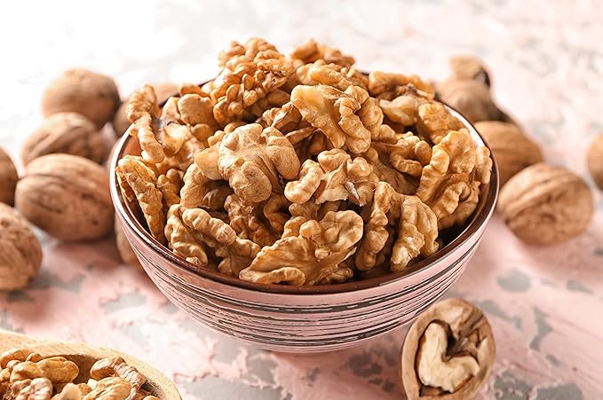 Oven Roasted California Salted Walnuts with Himalayan Salt and A Drizzle of Oil - Great Source of Omega 3 And Tons of Other Healthy Nutrients ??All Natural - Vegan Friendly - Super Crunchy - Farm Fresh Nuts Brand (1 Pound)