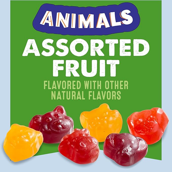 Mott's Fruit Flavored Snacks, Halloween Treats, Animals Assorted Fruit, Gluten Free Snack, Family Pack, 40 Ct, 32 oz