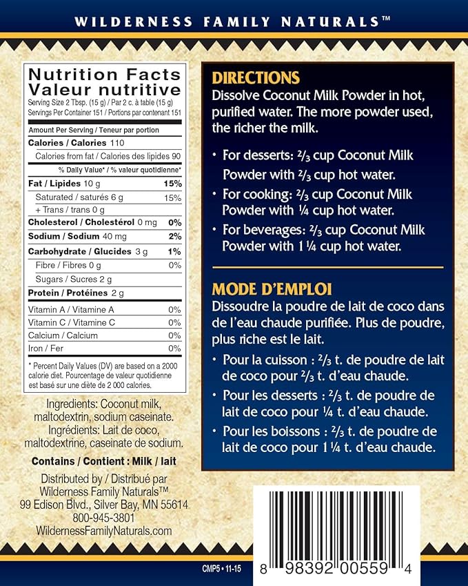 Wildly Conventional Coconut Milk Powder 80 Oz, 5 lb Bag - Natural, Dry, Unsweetened, Naturally Sweet, Powdered Creamer, Extra Creamy Taste | Makes Coconut Milk & Cream by Adding Water, Perfect in Smoothies, Coffee, Baking, & Cooking