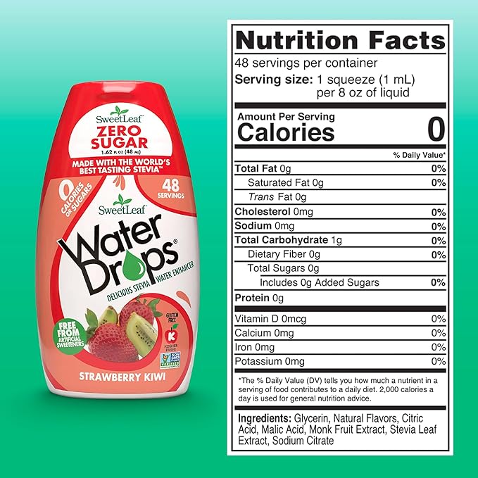 Sweetleaf Water Drops 1.62 fl.oz. Strawberry Kiwi (2 pack)