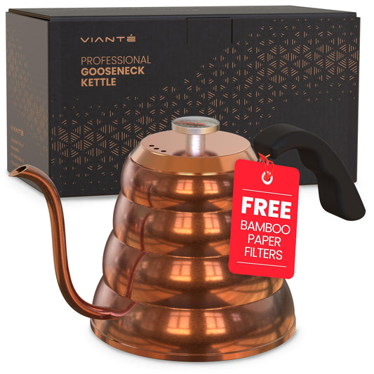 Viante Gooseneck Stovetop Pour Over Coffee Kettle, Built-in Thermometer