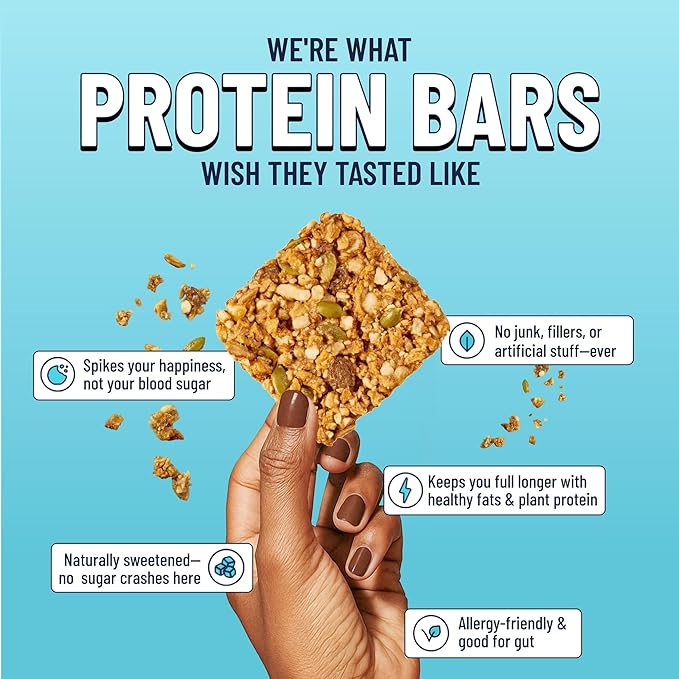 The YES Bar Apple Cinnamon Crisp ??Plant Based Protein, Decadent Snack Bar ??Vegan, Paleo, Gluten Free, Dairy Free, Low Sugar, Healthy Snack, Breakfast, Low Carb, Keto Friendly (Pack of 6)