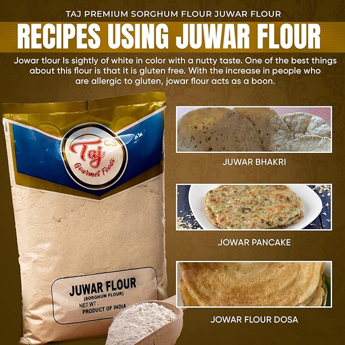 TAJ Premium Sorghum Flour Juwar Jowar Flour, 4-Pounds