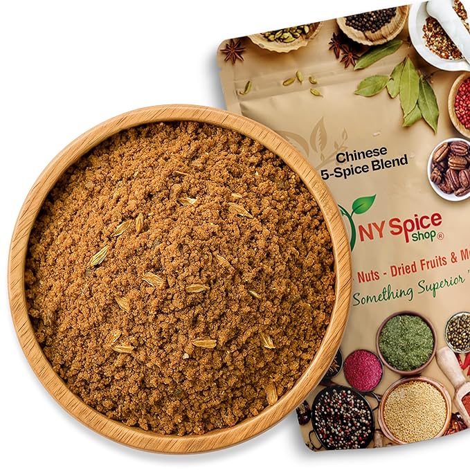 NY Spice Shop Chinese 5 Spice Powder - 6 Ounce Authentic Chinese Five Spice Seasoning Blend - 5 Spice Chinese Seasoning with Cinnamon, Anise, Fennel, Cloves, Black Pepper, Silicon Dioxide