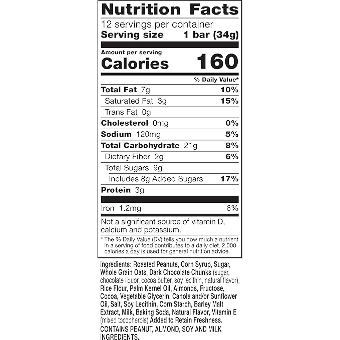Nature Valley Granola Bars, Dark Chocolate Peanut Almond, 12 ct, 14.4 OZ