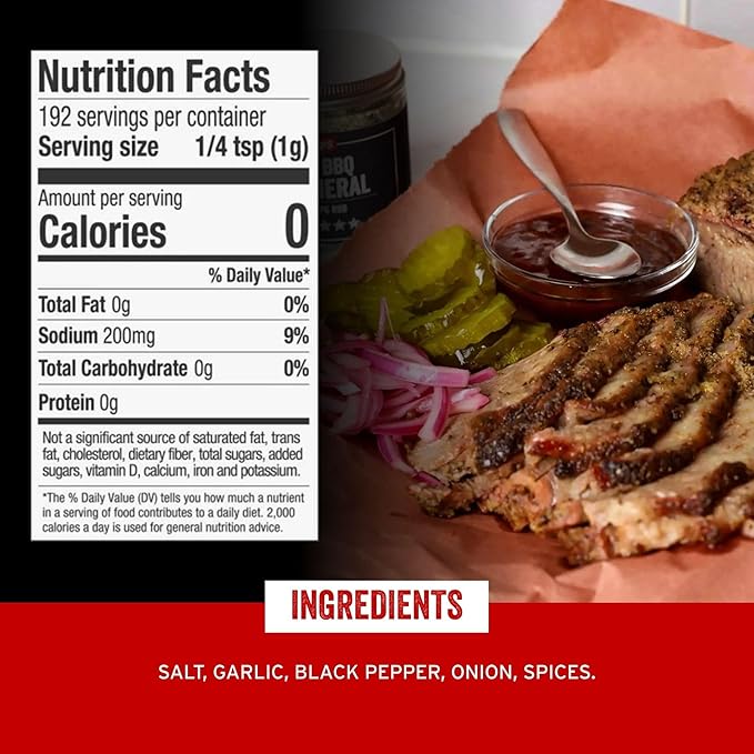 PS Seasoning The BBQ General - SPG Seasoning, All-Purpose BBQ Seasoning and Rubs for Smoking and Grilling - Classic SPG Spice Blend and Multi-Purpose Dry Rub for Steaks, Pork, Chicken, Beef Brisket