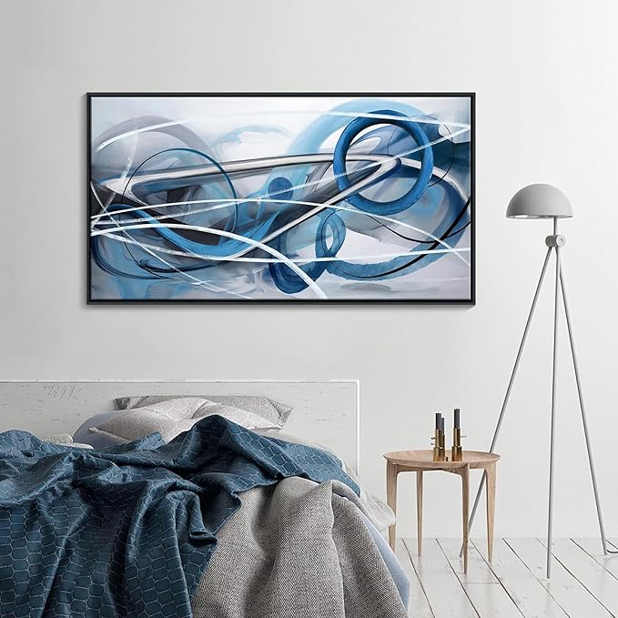 YDYSUNE Blue Abstract Wall Art Modern Canvas Wall Paintings Abstract Artwork for Living Room Pictures for Bedroom Wall Decor Office Home Decor Artwork for Walls 24횞48IN