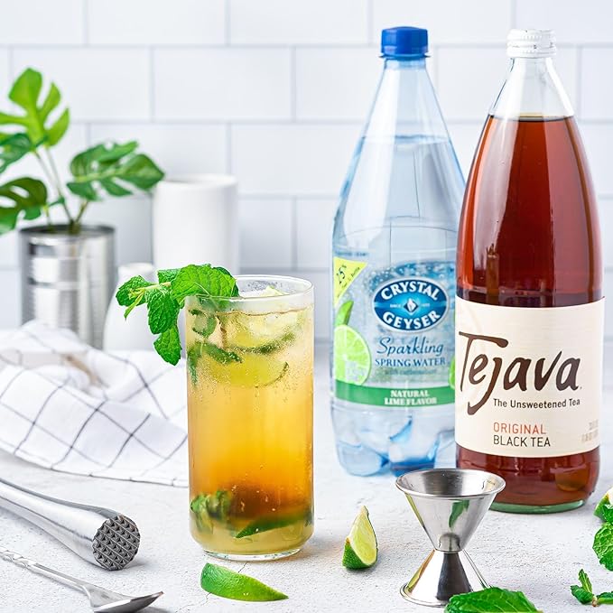 Tejava Original Unsweetened Black Iced Tea, 24 Pack, 12oz Glass Bottles, Non-GMO, Kosher, No Sugar or Sweeteners, No calories, No Preservatives, Brewed in Small Batches
