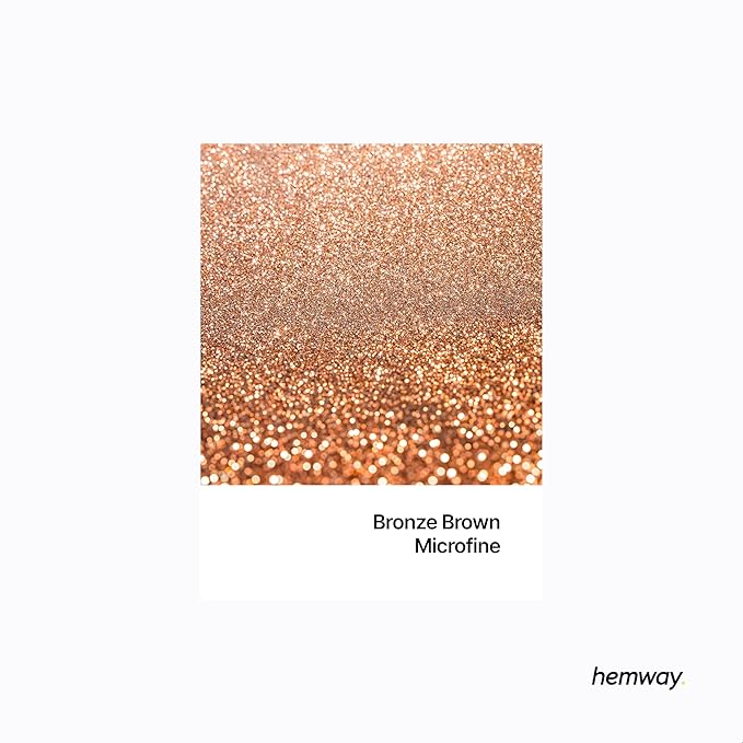 Hemway Premium Glitter Shaker - Bronze Brown | 125g Microfine Metallic Flake Sequins for Resin & Epoxy Crafts | Craft Supplies for Tumblers, Festival, Art