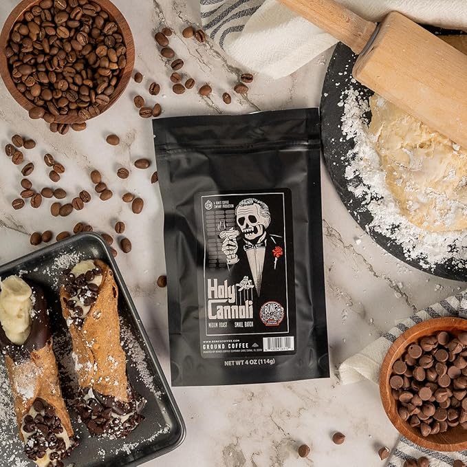 Bones Coffee Company NEW Favorite Flavors Sample Pack, Assorted Flavored Coffee Medium Roast Arabica Beans Specialty Coffee Gifts, Auto Drip and French Press Compatible, 4 oz Pack of 5 Whole Bean