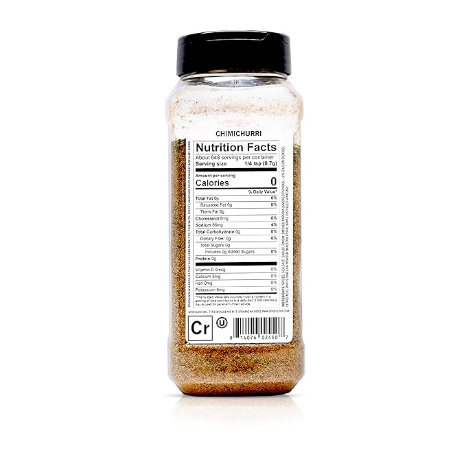 Spiceology - Chimichurri Seasoning Spice Blend - Use On: Pork, Fish, Vegetables, Chicken, Steak - BBQ Rub - 16 oz
