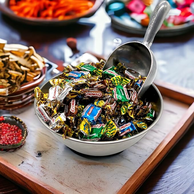 Assorted Toffee Chews-1.5 lbs Chewy Toffee Candy-Individually Wrapped Assortment of Delicious and Flavorful Vanilla, Chocolate, Coffee, Rum, and Mint Flavors(24 oz)