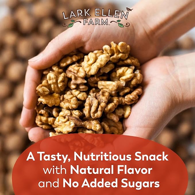 Lark Ellen Farm Organic Sprouted Walnuts ??Raw, Unsalted, Keto-Friendly, Healthy Vegan Snack, Gluten-Free, 10 Oz, 3 Pack