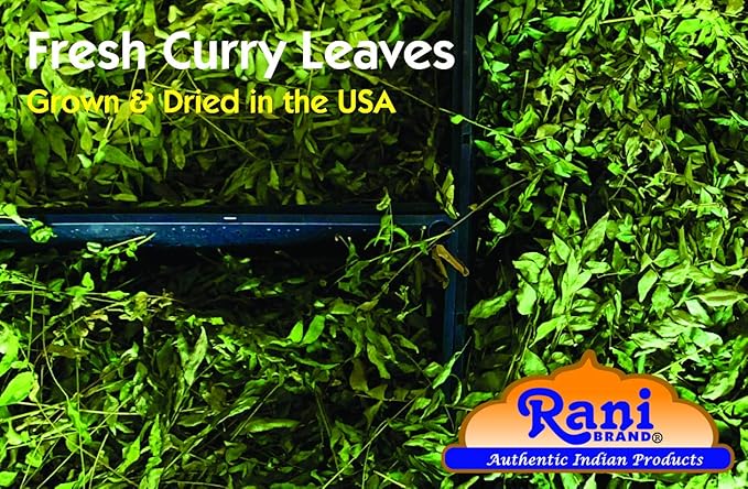 Rani Dried Curry Whole Leaves (Kari Neem Patha) Indian Spice 0.21oz (6g) PET Jar ~ Non-irradiated | All Natural | Vegan | Gluten Friendly | NON-GMO | Kosher | Product of USA
