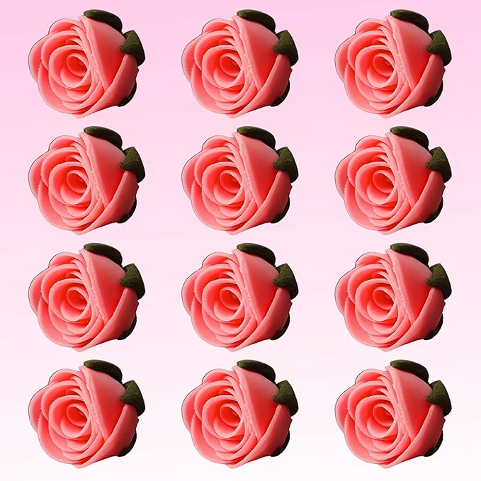 Confect Edible Flower | Edible Flower for cake decorations | Edible Flower Cupcake Toppers | Cupcakes & Doughnut Edible Toppers | Taffy Neon Sugar Flower- Pack of 12