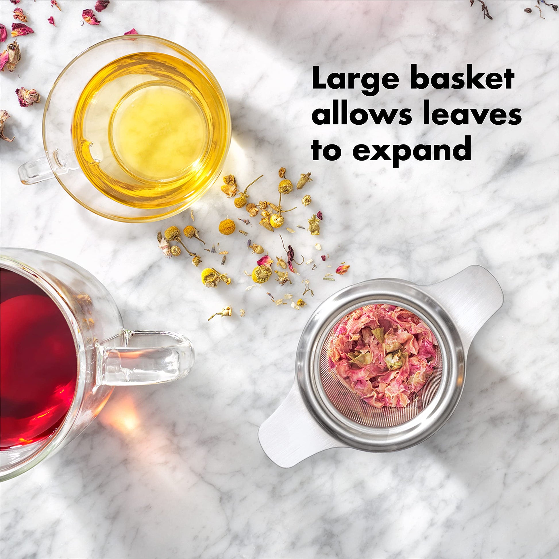 OXO Brew Tea Strainer Basket - Fine Mesh, Stainless Steel
