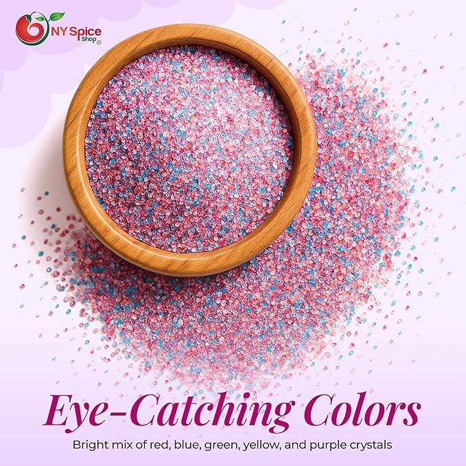 NY Spice Shop Rainbow Sanding Sugar - 1 Pound Sweet Colorful Edible Sprinkles For Candy Dish - Chocolate Sprinkles For Cake Decorating Cookies Basket & Dishes