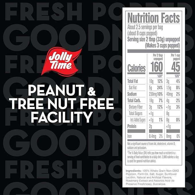 Jolly Time Kettle Corn, Festival Fun Sweet & Salty Glazed Gourmet Microwave Popcorn, 3oz Sharing Bag, 3 Bags Per Carton (3 Ounce (Pack of 36))