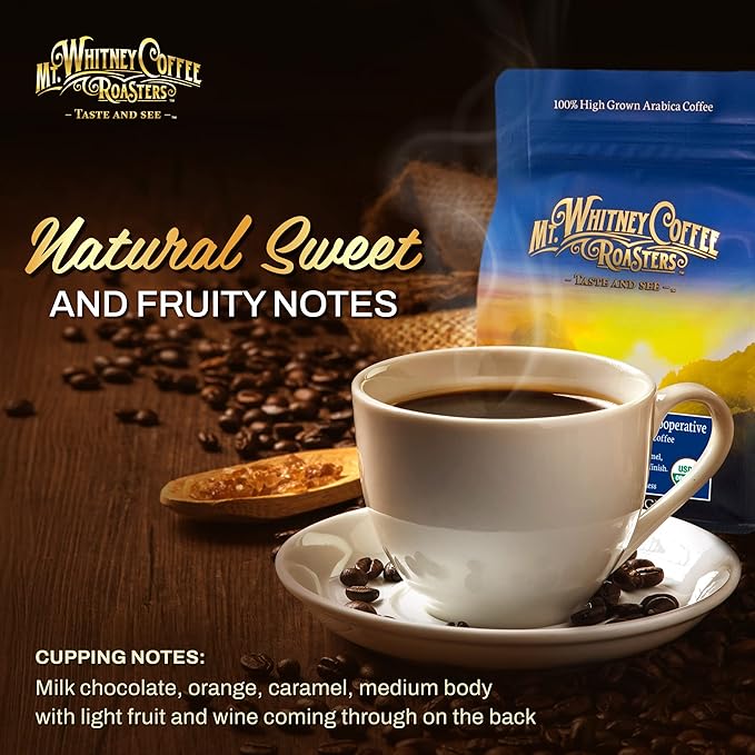 Mt. Whitney Guatemala Adiesto Cooperative Organic, Low Acid, Whole Bean Coffee - Coffee Beans - (Whole, 12oz)