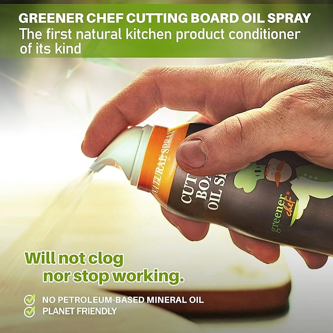 Greener Chef Cutting Board Oil Spray - 2 Pack