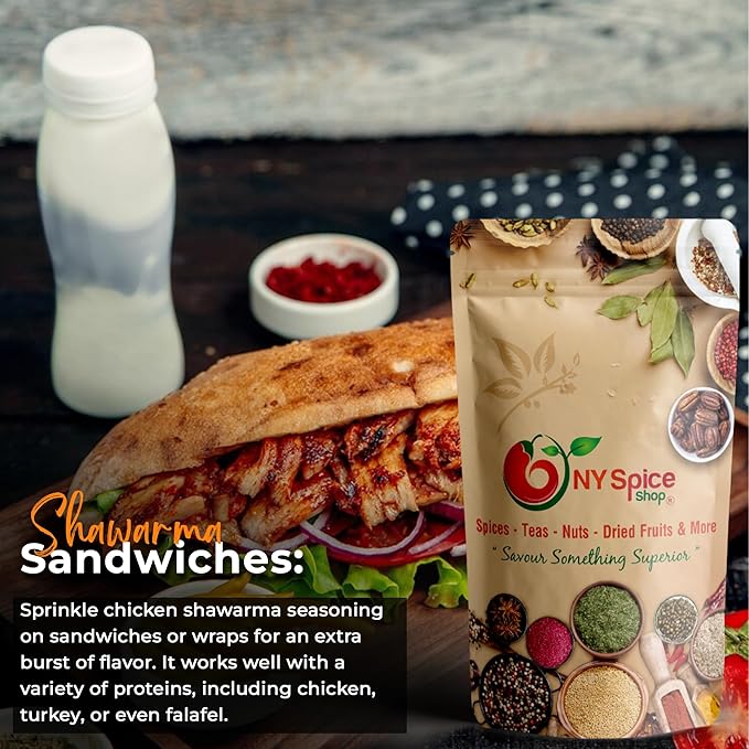 NY Spice Shop Chicken Shawarma Seasoning - Authentic Mediterranean Blend Grilling Spices for Chicken - Fresh Middle Eastern Spice Mix - 6 Ounce