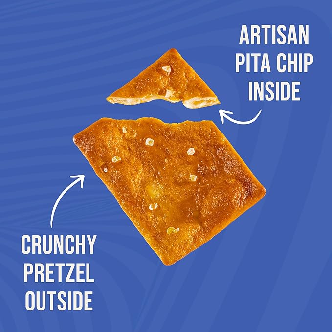 Pretzelized Pretzel Pita 12 Pack Variety - Sea Salt, Everything, Buffalo Pretzelized Snacks Pita Chips MultiPack
