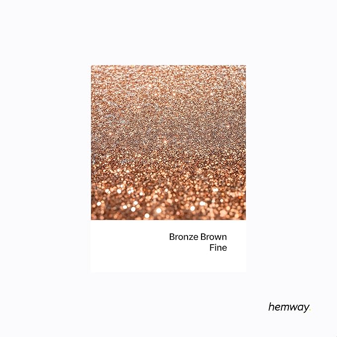 Hemway Premium Glitter Shaker - Bronze Brown | 130g Fine Metallic Flake Sequins for Resin & Epoxy Crafts | Craft Supplies for Tumblers, Festival, Art