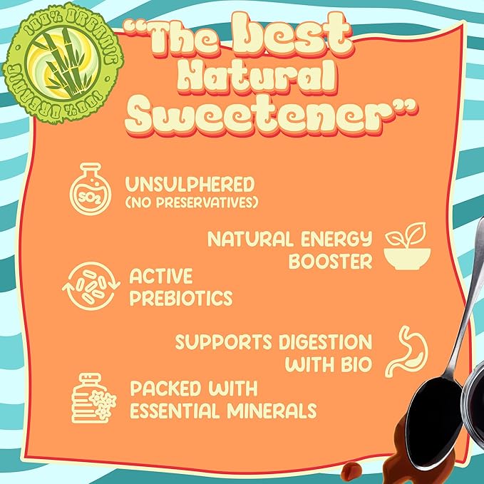 Better Than Honey Organic Blackstrap Molasses 32oz– Unsulphured Natural Molasses with Rich Flavor for Baking, Coffee, Smoothies, Pancakes & Everyday Kitchen Use