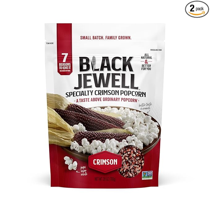 Black Jewell Gourmet Popcorn Kernels, Crimson Red, 28.35 Ounces (Pack of 2)