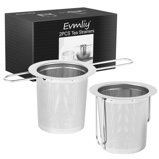 Evmliy 2Pack Fine-Mesh Stainless Steel Tea Infuser