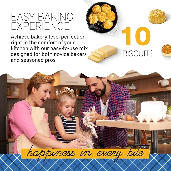 Southern Living Gourmet Jalapeno Cheddar Biscuit Mix, Easy-to-Bake Delight, Dinner Biscuits, Breakfast Biscuits, Baking Mix, Pantry Staple, Makes 10 Biscuits