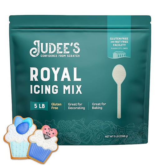 Judee's Royal Icing Mix for Cookies - 5 lb - For Decorating and Baking - Just Add Water - Non-GMO, Gluten-Free and Nut Free - Meringue Powder for Royal Icing