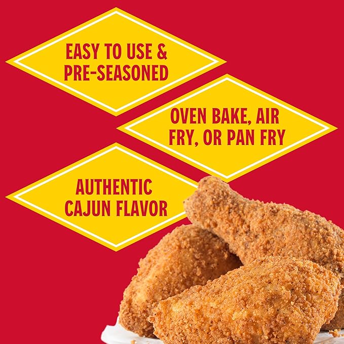 Louisiana Fish Fry Products Classic Fried Chicken Keto Seasoned Coating Mix ??5 oz, Pack of 6 ??Bake, Deep Fry, & For Use in Air Fryer ??Delicious & Crunchy Texture