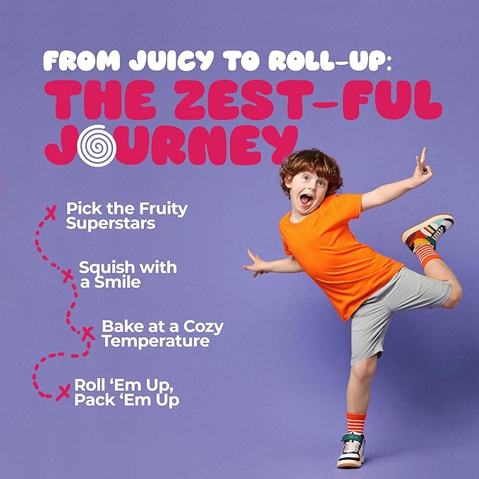 Fruit Rolls by Zest Delites, 100% Natural Healthy Fruit Snacks for Kids & Adults, Made from Real Strawberry Leather, Vegan, School Lunch Snack, A Twist on Strawberry Strips, 10 Packs