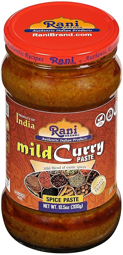 Rani Curry Paste MILD (Spice Paste) 10.5oz (300g) Glass Jar, Pack of 5+1 FREE ~ No Colors | All Natural | NON-GMO | Vegan | Gluten Free | Indian Origin