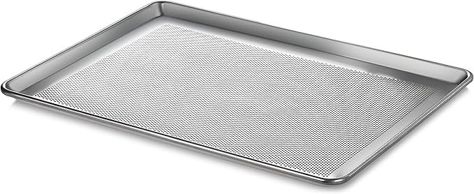 New Star Foodservice Commercial-Grade 18-Gauge Aluminum Sheet Pan/Bun Pan (18 L x26 W x1 H inch (Full Size) Pack of 12)