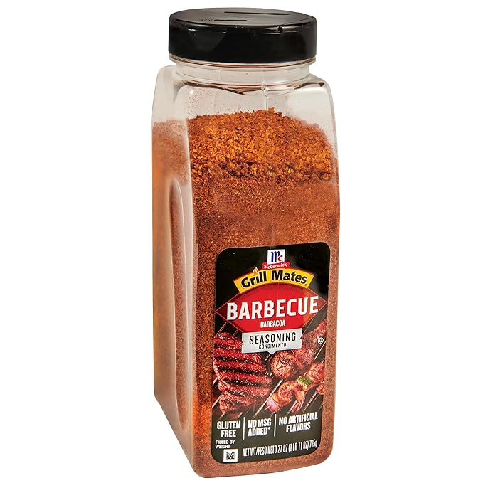McCormick Grill Mates Barbecue Seasoning, 27 oz (Pack of 6) - Six 27 Ounce Containers of Barbecue Rub, Perfect for Proteins, Vegetables and Fruits