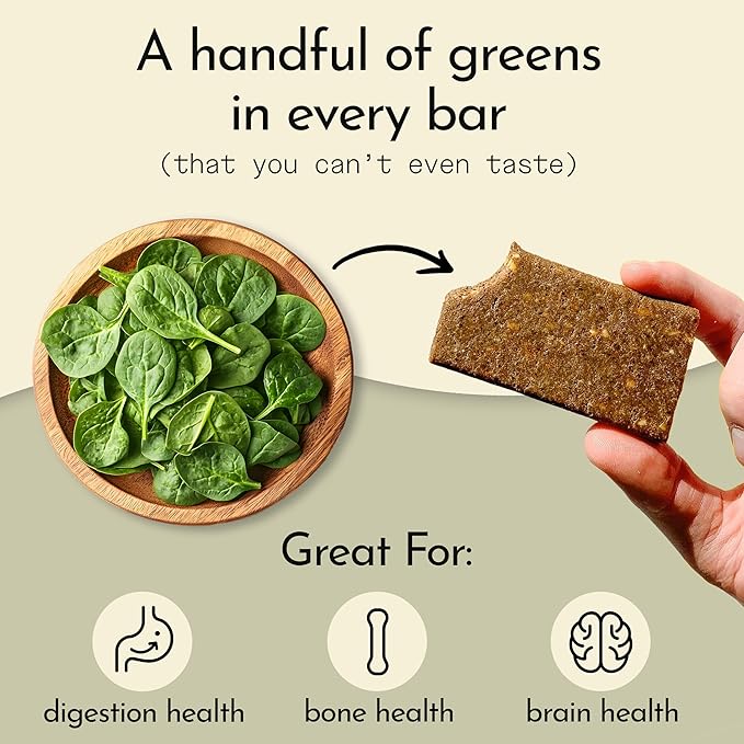 Send Bars Plant-Based Vegan Healthy Protein Bars, With Greens (Peanut Butter, 8 Bars) ??Only Real Ingredients, Zero Added Sugar, Gluten-Free, Dairy-Free