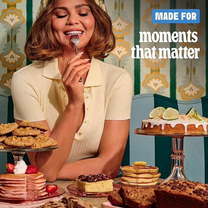 Cravings by Chrissy Teigen Peanut Butter Oatmeal Brown Sugar Cookie Mix, John?셲 Glorious Golden Cookie Mix, Easy to Bake, 12 Large Cookies, 12.1 oz. (Pack of 3)