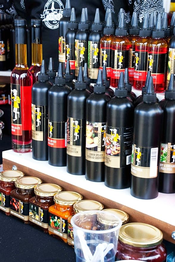 Froggit 3-Piece Variety Pack Garlic Infused Red Wine Vinegar, Beetroot Balsamic Vinegar Reduction, NO SUGAR ADDED Thyme Balsamic Vinegar Reduction, 150ml Non GMO