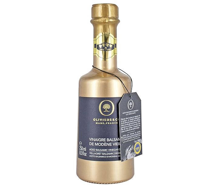 Gold Balsamic Vinegar of Modena by Oliviers & Co | Aged Balsamic Vinegars for Salad Dressing, Marinades and Glazes | 8.5 Fl Oz