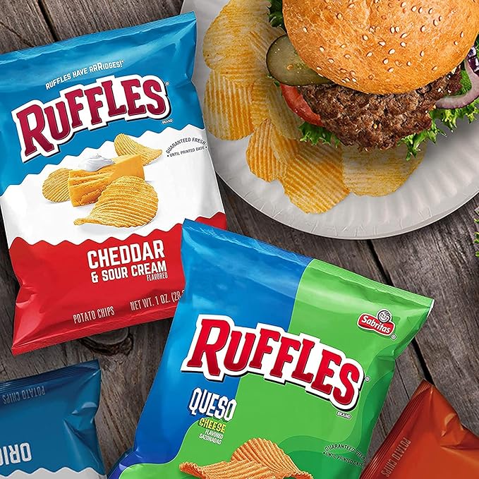 Frito Lay Ruffles and Doritos Bold Variety Pack, 1 Ounce (Pack of 40)