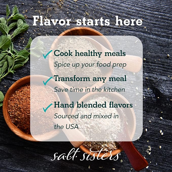 s.a.l.t sisters Charmane's Bread Dip - Value Size Bold Italian Herb & Spice Blend for Extra Virgin Olive Oil Dipping - Versatile Use for Rubs and Dressings (5 Ounces)