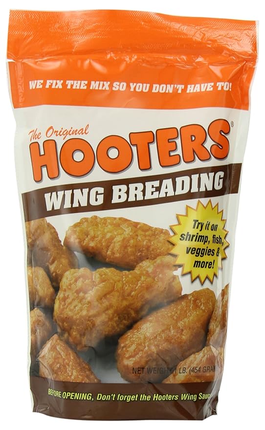 The Original Hooters Wing Breading - Crispy & Crunchy Coating - Ideal for Chicken, Fish, & Vegetables 1 Pound (Pack of 1)