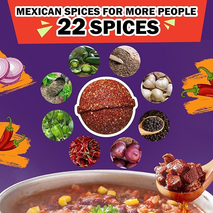 Birria Bomb Balls Seasoning, Authentic Mexican Stew Spice Mix for Tacos, Burritos, Nachos, and Quesadillas, Made with Real Mexican Seasoning, and Spices for Quick and Flavorful Meals