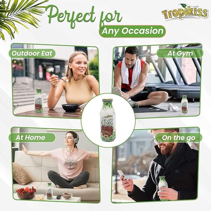 Tropikiss 12-Pack Green Iced Tea – Antioxidant-Rich Refreshing Drink | Natural Bottled Ice Tea | Healthy & Flavorful Beverage